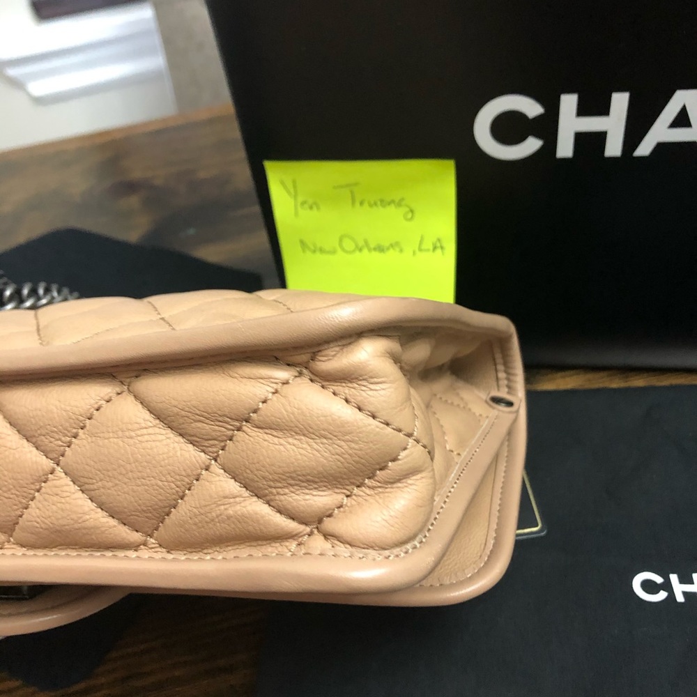 Chanel French Rivera tan/beige medium purse - Picture 3 of 11